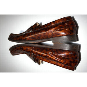Cole Haan Animal Print Patent Leather Penny Loafer NikeAir Women's Size 6B